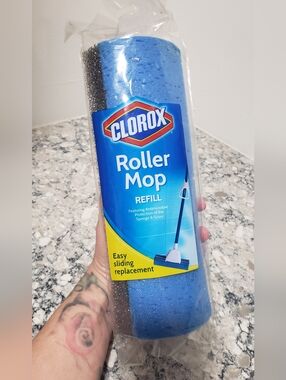Clorox ROLLER MOP REFILL Anti-Microbial Protection Easy Slide Replacement Sponge